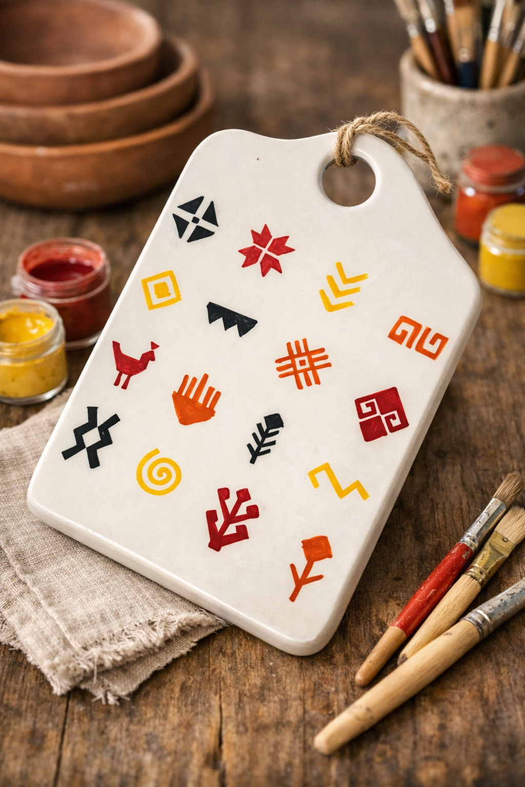 Anatolian Symbols - Ceramic Serving Piece