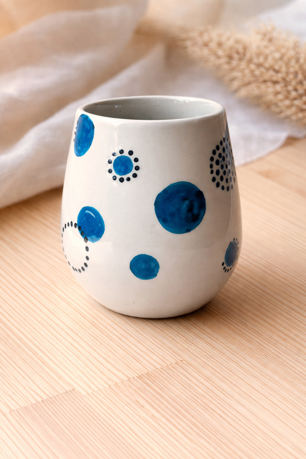 Blue Midnight Dots Mug