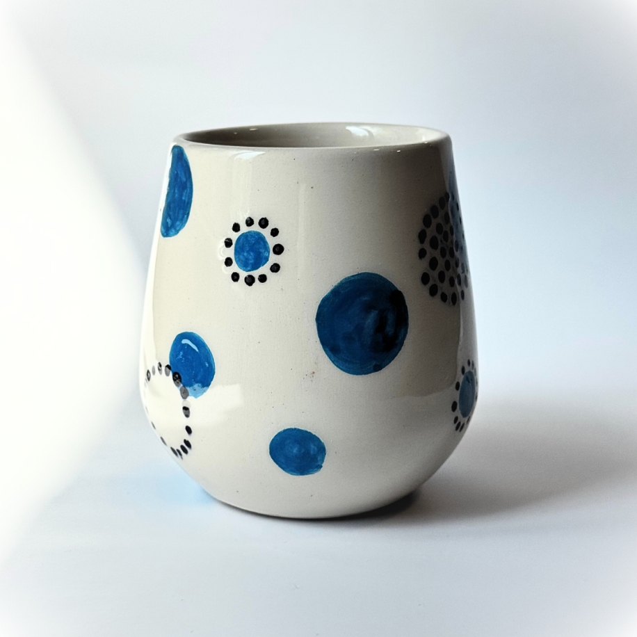 Blue Midnight Dots Mug