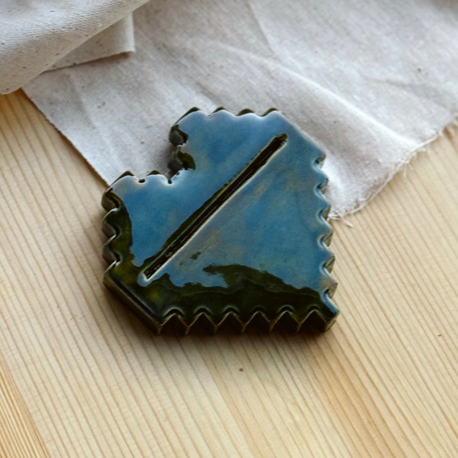 Kalbim - El Yapımı Seramik Kart Tutucu