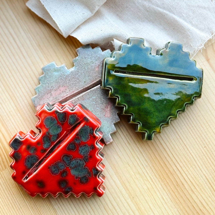 Kalbim - El Yapımı Seramik Kart Tutucu