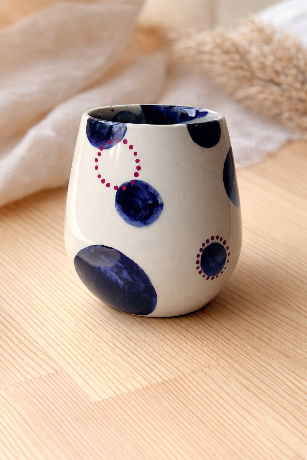 Navy Midnight Dots Mug