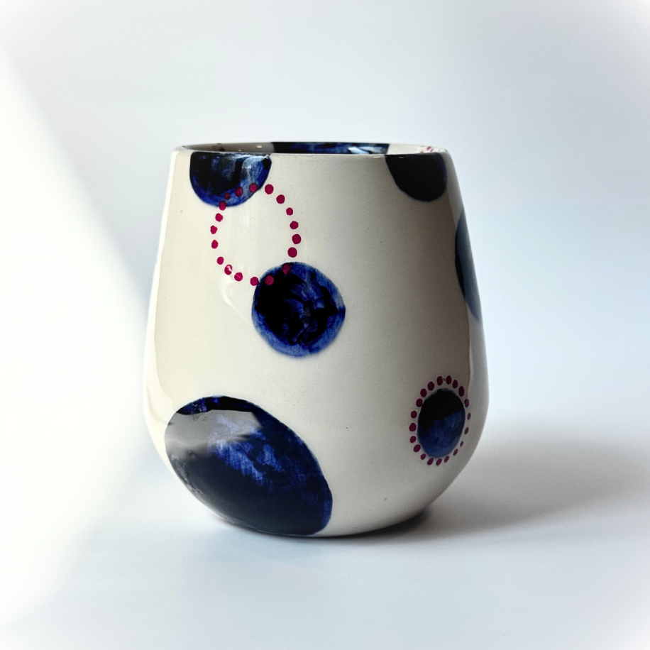 Navy Midnight Dots Mug